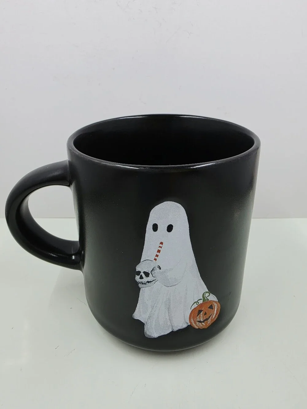 Pottery Barn Scary Squad Ghost Mugs Set Of 4 Halloween Ceramic Drinkware
